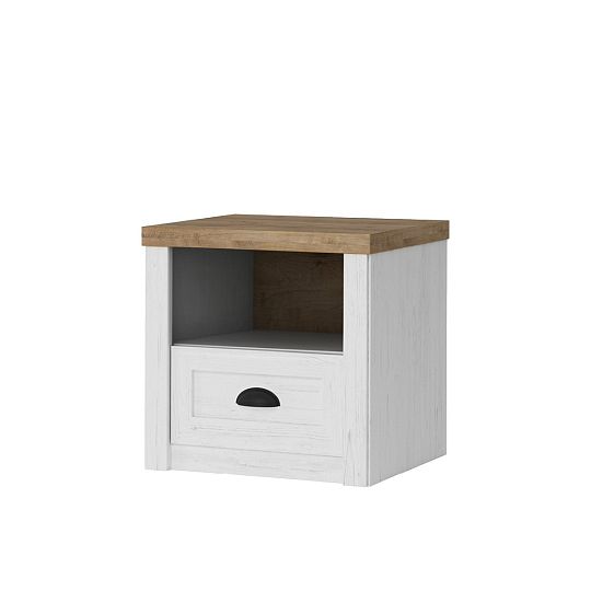 NABILIA SN noční stolek, borovice andersen/dub lefkas