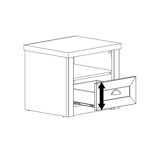 NABILIA SN noční stolek, borovice andersen/dub lefkas