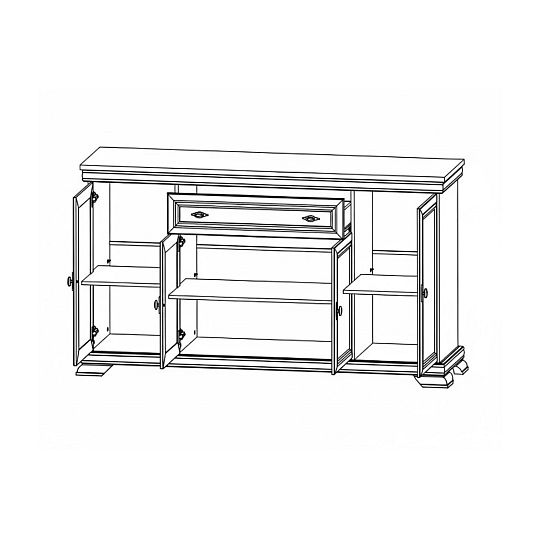 KOBE KK4 komoda, ořech samoa