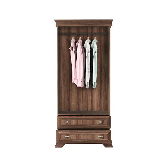 KOBE KS1 vysoká šatní skříň, široká, ořech samoa