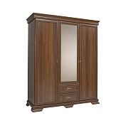 KOBE KS2 šatní skříň se zrcadlem, ořech samoa