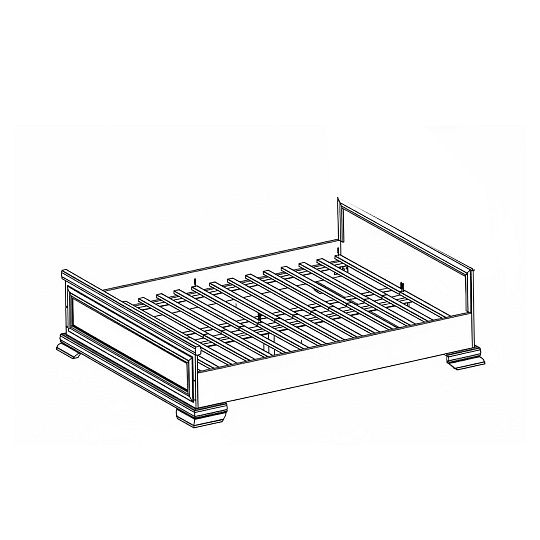KOBE KLS postel 160 cm + rošt, ořech samoa