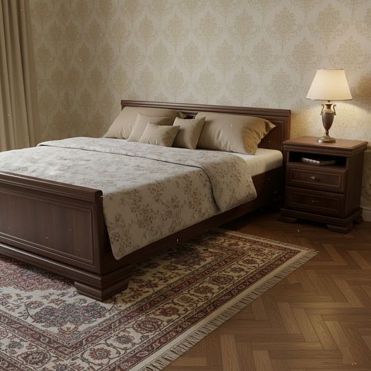 KOBE KLS postel 160 cm + rošt, ořech samoa