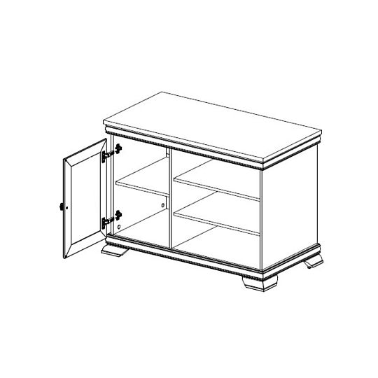 KOBE KRT televizní stolek, borovice bílá andersen