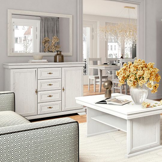 KOBE KL2 konferenční stolek, borovice bílá andersen