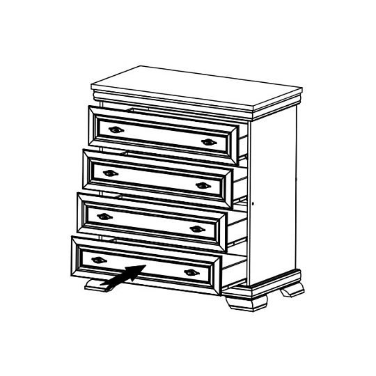 KOBE KK2 komoda, borovice bílá andersen