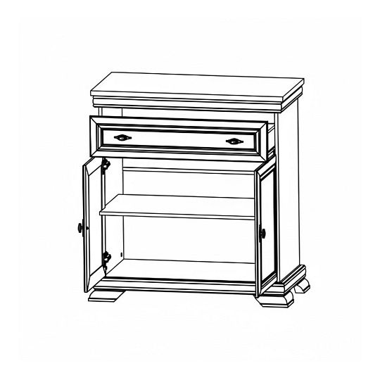 KOBE KK1 komoda, borovice bílá andersen