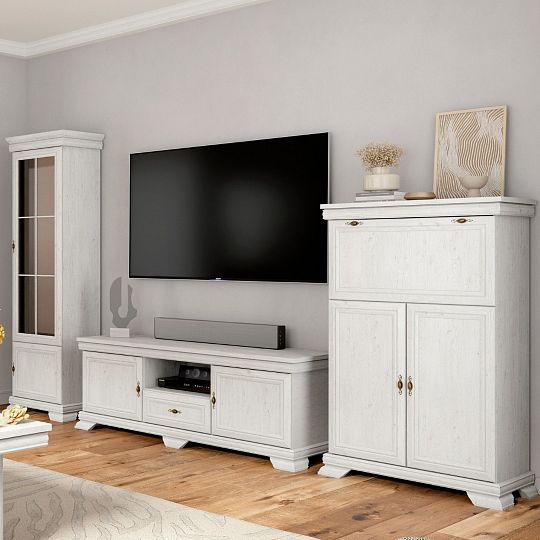 KOBE KRT2 televizní stolek, borovice bílá andersen