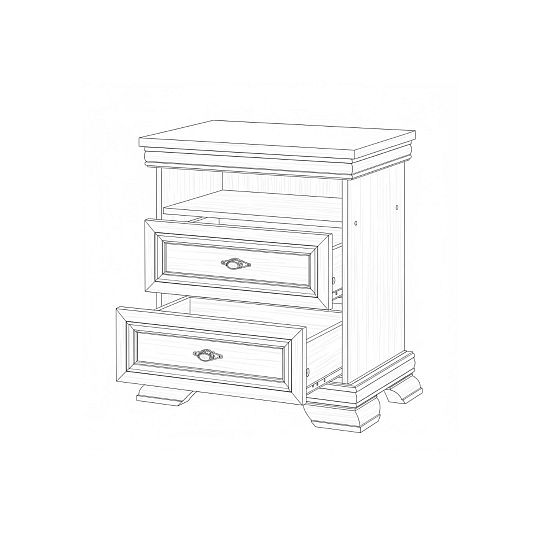 KOBE KSN noční stolek, borovice bílá andersen