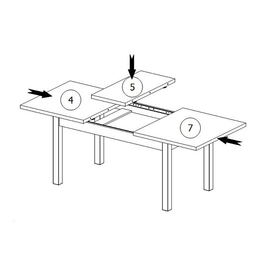NABILIA STD rozkládací jídelní stůl, borovice andersen/dub lefkas