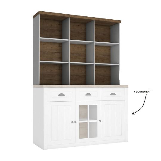 NABILIA R2D nástavec, borovice andersen/dub lefkas