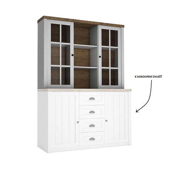 NABILIA W2D nástavec, borovice andersen/dub lefkas