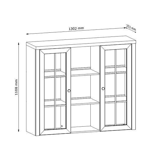 NABILIA W2D nástavec, borovice andersen/dub lefkas