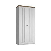 NABILIA S2D šatní skříň, borovice andersen/dub lefkas