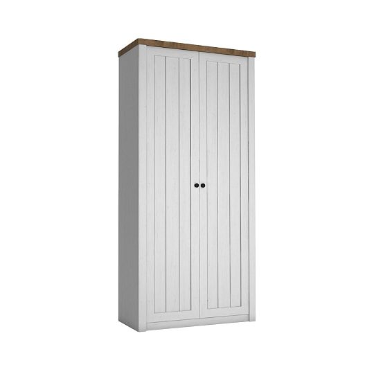 NABILIA S2D šatní skříň, borovice andersen/dub lefkas