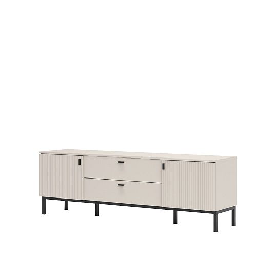 KALLOS 04 televizní stolek 2D2S, kašmír/černá