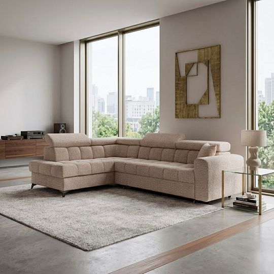 CARACAS rohová sedací souprava, pravá, světle hnědá Marcello 4