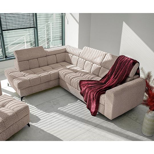 CARACAS rohová sedací souprava, pravá, světle hnědá Marcello 4