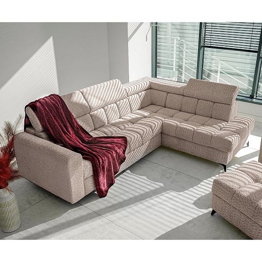 CARACAS rohová sedací souprava, levá, světle hnědá Marcello 4