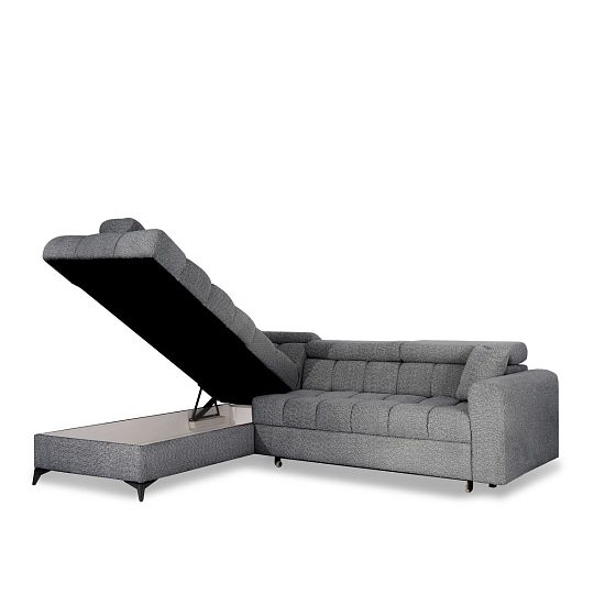 CARACAS rohová sedací souprava, pravá, světle šedá Miscanto 40