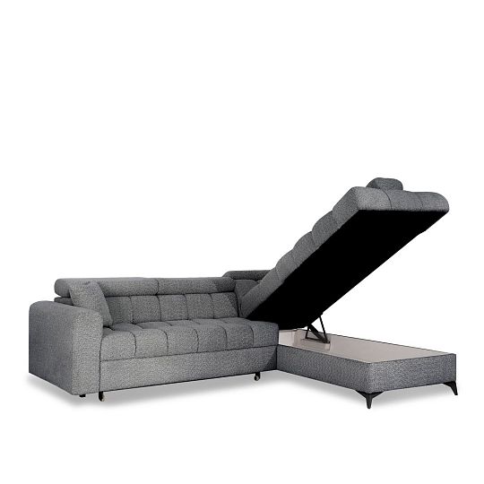 CARACAS rohová sedací souprava, levá, světle šedá Miscanto 40