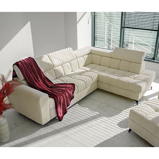 CARACAS rohová sedací souprava, levá, smetanová Miscanto 10