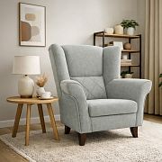 KENTAKUS křeslo, světle šedá Aragon 83