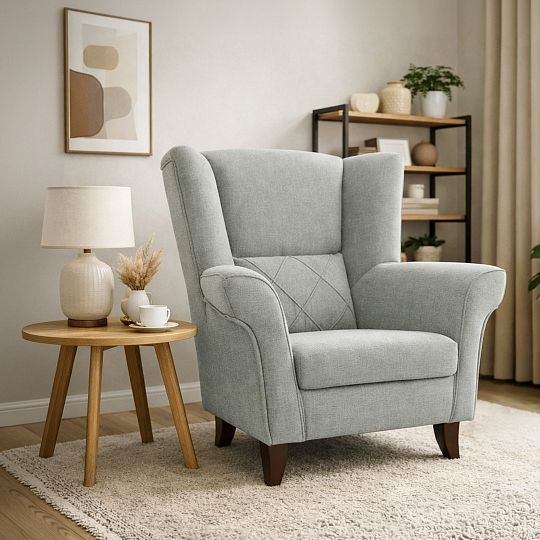 KENTAKUS křeslo, světle šedá Aragon 83