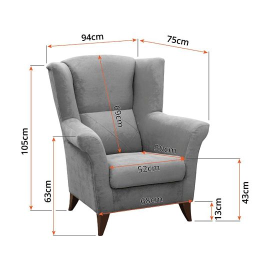 KENTAKUS křeslo, světle šedá Aragon 83