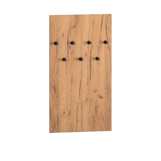 VANESSA TRENDY 12 nástěnný věšák, dub craft zlatý/černá