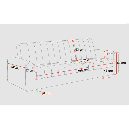 POLO pohovka, smetanová Noel 14
