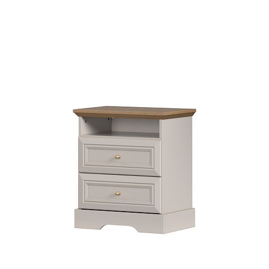 KOBE NEW noční stolek 2S, kašmír/dub mauvella