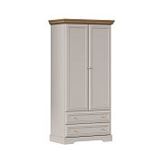 KOBE NEW vysoká šatní skříň 2D2S, široká, kašmír/dub mauvella