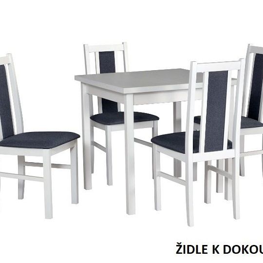 MAXMILIÁN 9 jídelní stůl, bílá/borovice andersen