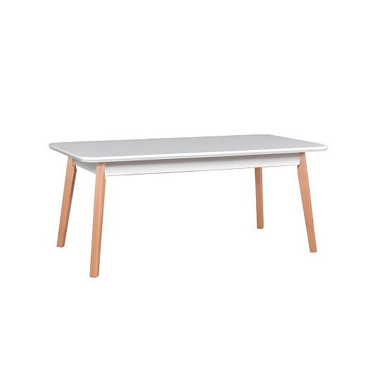 OSTENA 8 Jídelní stůl, bílá/dub sonoma