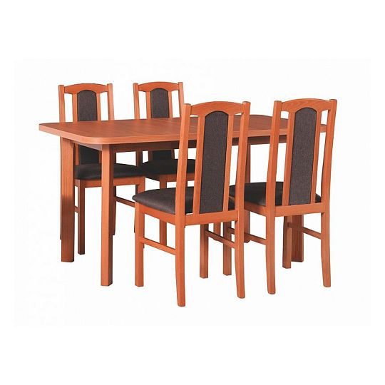MILÉNIUM 3 Jídelní set, stůl + 4 židle, olše