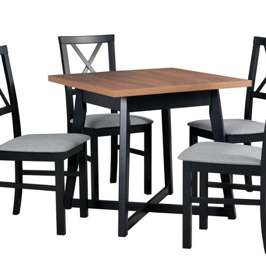 OTAVA 1L rozkládací jídelní stůl, dub sterling/černá