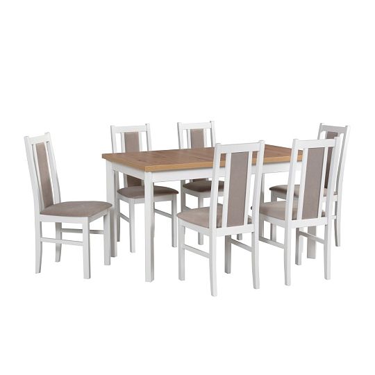 Jídelní židle, Bosanova TYP 14, bílá/béžová