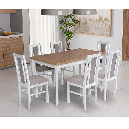 Jídelní židle, Bosanova TYP 14, bílá/béžová