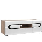 Byron Televizní stolek RTV2D2S/5/15 Dub san remo světlý/Bílý lesk