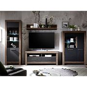 BALIN obývací stěna + LED, dub monastery/dub černý