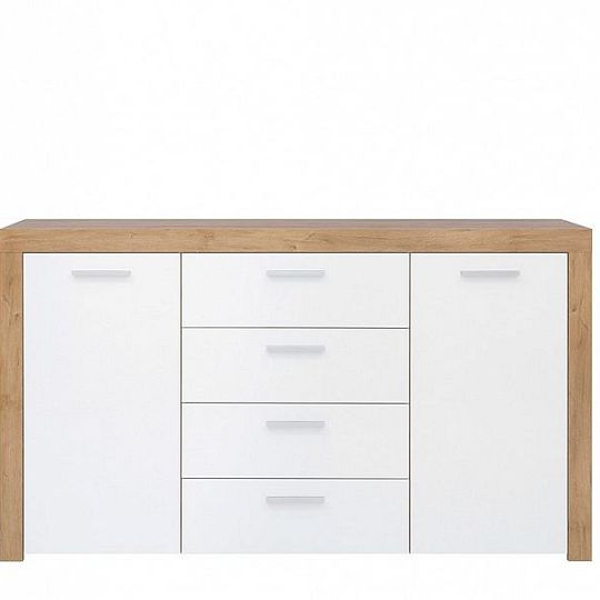 Balder Komoda KOM2D4S, Dub riviéra/bílý lesk