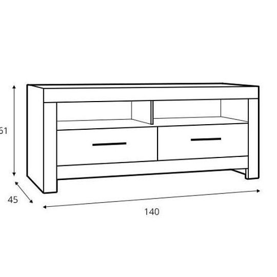 Balin televizní stolek RTV2S, dub monastery