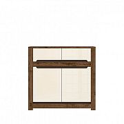 RUSO komoda KOM2D2S, Dub April/Perleťový lesk