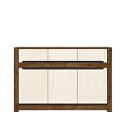 RUSO komoda KOM3D3S, Dub April/Perleťový lesk