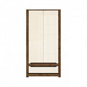 RUSO šatní skříň SZF2D1S dub april/perleťový lesk