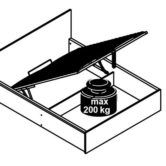 BALIN postel LOZ/160/B, dub monastery/dub černý
