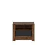 RUSO noční stolek KOM1S, dub april/černý mat