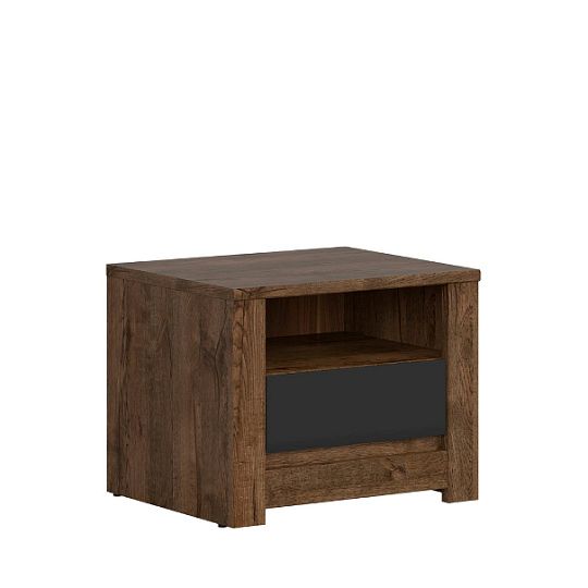 RUSO noční stolek KOM1S, dub april/černý mat