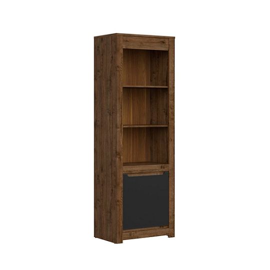 RUSO regál REG1D, dub april/černý mat